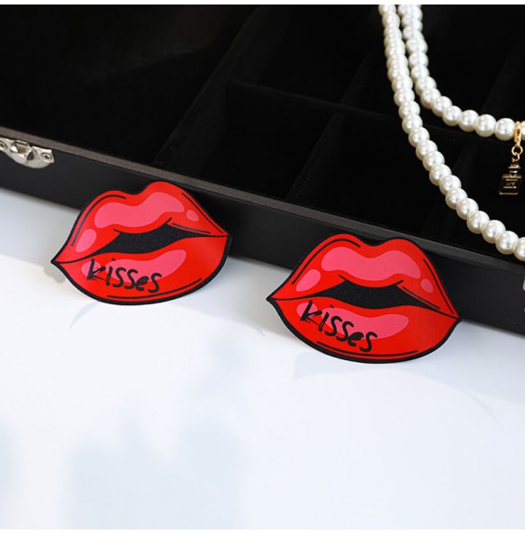 FEE ET MOI - Nipple Sticker Accessories (Red Lip-shaped)